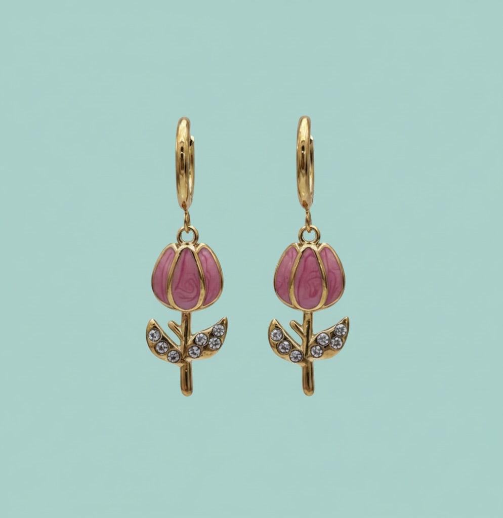 Orecchini Tulipan inox