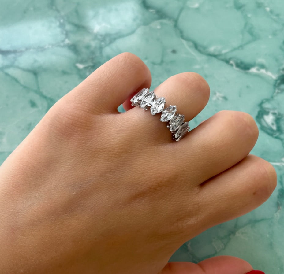 Anello Crystel in Acciaio Inossidabile