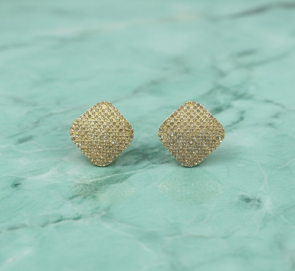 Orecchini strass rombo