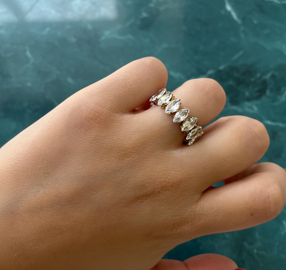 Anello Crystel in Acciaio Inossidabile
