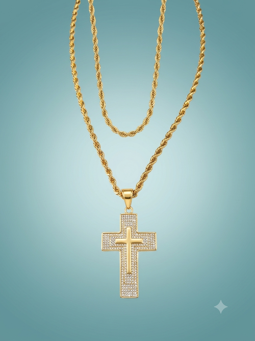Collana con Croce Dettagliata