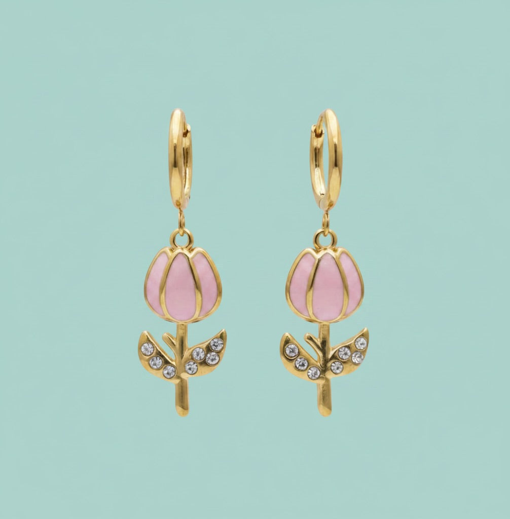 Orecchini Tulipan inox