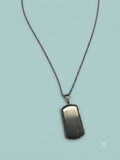 Collana Dog Tag Industrial con Dettaglio Luce