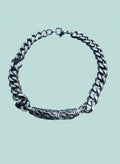 Bracciale a catena "Urban Tribal" in acciaio inox – Design iconico con inserto cilindrico inciso