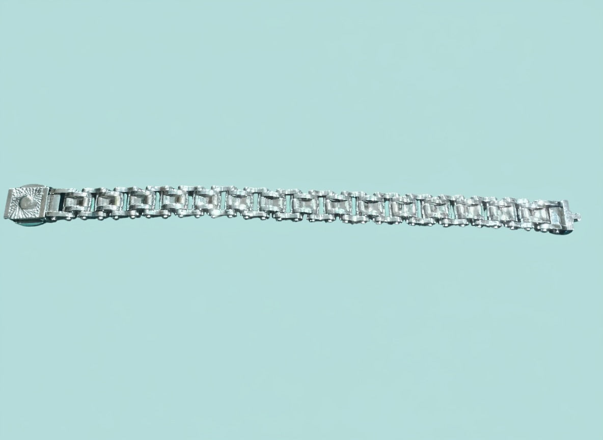 Bracciale a Catena "Industrial Grid" – Finitura Oro o Argento – Design Modulare Esclusivo