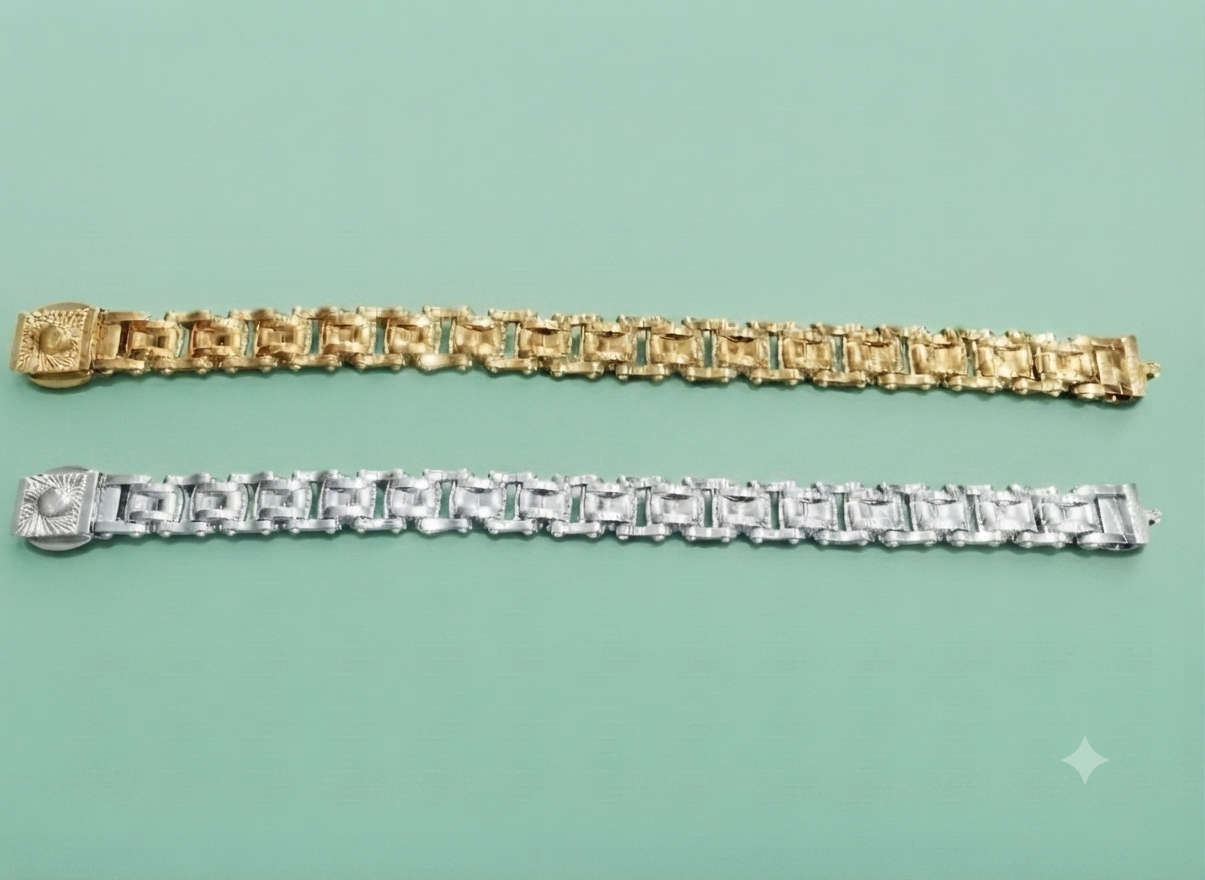 Bracciale a Catena "Industrial Grid" – Finitura Oro o Argento – Design Modulare Esclusivo