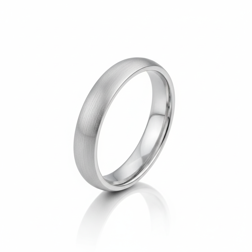 Anello Uomo Minimal Silver in acciaio argentato