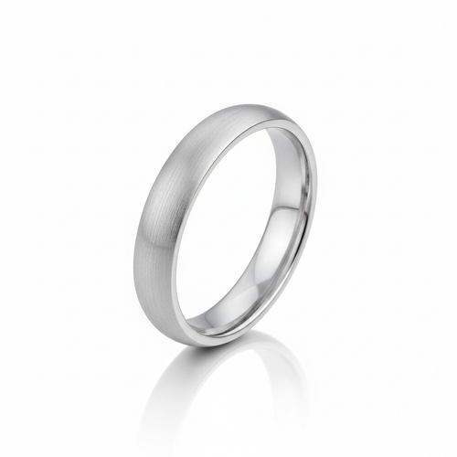 Anello Uomo Minimal Silver in acciaio argentato