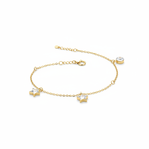 Bracciale Donna Charm Crystal in oro con cristalli
